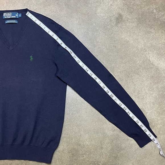 Vintage Polo Ralph Lauren Cotton V Neck Pullover Sweater - Picture 6 of 8